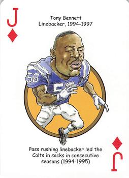 2014 Hero Decks Indianapolis Colts Football Heroes Playing Cards #J♦ Tony Bennett Front