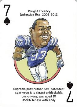 2014 Hero Decks Indianapolis Colts Football Heroes Playing Cards #7♠ Dwight Freeney Front