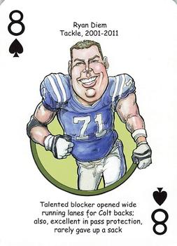 2014 Hero Decks Indianapolis Colts Football Heroes Playing Cards #8♠ Ryan Diem Front