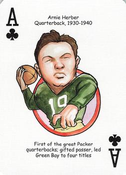 2006 Hero Decks Green Bay Packers Football Heroes Playing Cards #A♣ Arnie Herber Front