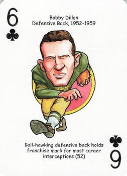 2006 Hero Decks Green Bay Packers Football Heroes Playing Cards #6♣ Bobby Dillon Front