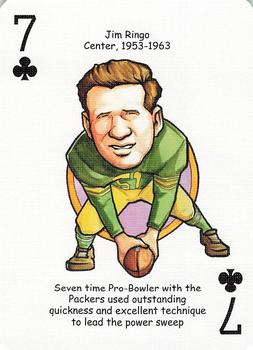 2006 Hero Decks Green Bay Packers Football Heroes Playing Cards #7♣ Jim Ringo Front