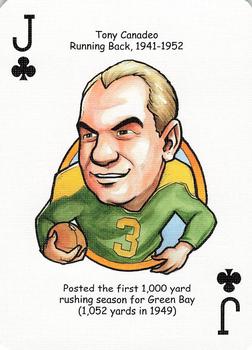 2006 Hero Decks Green Bay Packers Football Heroes Playing Cards #J♣ Tony Canadeo Front