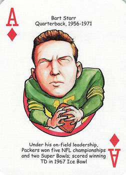 2006 Hero Decks Green Bay Packers Football Heroes Playing Cards #A♦ Bart Starr Front