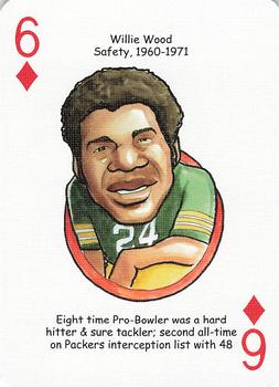 2006 Hero Decks Green Bay Packers Football Heroes Playing Cards #6♦ Willie Wood Front