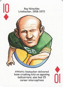 2006 Hero Decks Green Bay Packers Football Heroes Playing Cards #10♦ Ray Nitschke Front