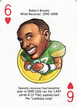 2006 Hero Decks Green Bay Packers Football Heroes Playing Cards #6♥ Robert Brooks Front