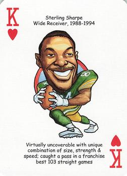 2006 Hero Decks Green Bay Packers Football Heroes Playing Cards #K♥ Sterling Sharpe Front