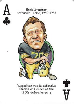 2019 Hero Decks Pittsburgh Steelers Football Heroes Playing Cards #A♣ Ernie Stautner Front