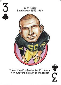 2019 Hero Decks Pittsburgh Steelers Football Heroes Playing Cards #3♣ John Reger Front