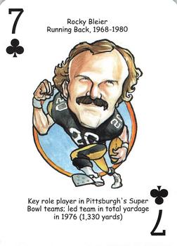 2019 Hero Decks Pittsburgh Steelers Football Heroes Playing Cards #7♣ Rocky Bleier Front