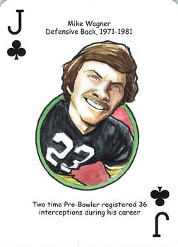 2019 Hero Decks Pittsburgh Steelers Football Heroes Playing Cards #J♣ Mike Wagner Front