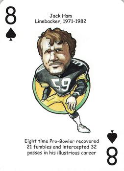 2019 Hero Decks Pittsburgh Steelers Football Heroes Playing Cards #8♠ Jack Ham Front