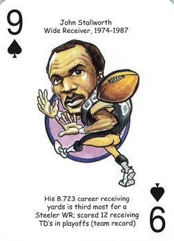 2019 Hero Decks Pittsburgh Steelers Football Heroes Playing Cards #9♠ John Stallworth Front