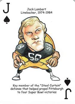 2019 Hero Decks Pittsburgh Steelers Football Heroes Playing Cards #J♠ Jack Lambert Front