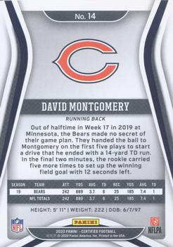 2020 Panini Certified - Mirror #14 David Montgomery Back
