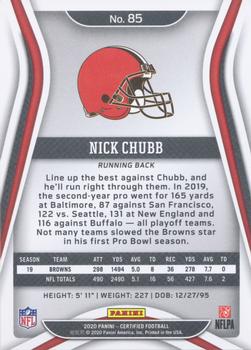 2020 Panini Certified - Mirror #85 Nick Chubb Back