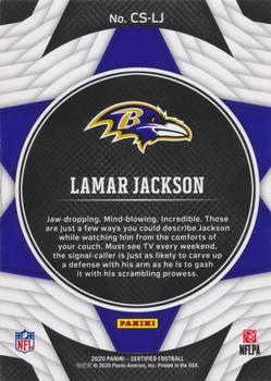 2020 Panini Certified - Certified Stars #CS-LJ Lamar Jackson Back