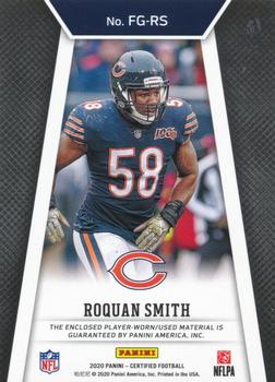 2020 Panini Certified - Fabric of the Game #FG-RS Roquan Smith Back
