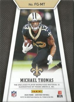 2020 Panini Certified - Fabric of the Game #FG-MT Michael Thomas Back
