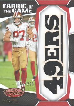 2020 Panini Certified - Fabric of the Game #FG-NB Nick Bosa Front