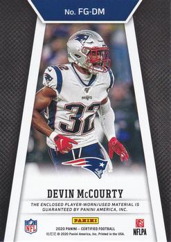 2020 Panini Certified - Fabric of the Game #FG-DM Devin McCourty Back