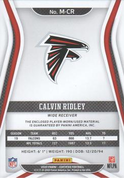2020 Panini Certified - Materials #M-CR Calvin Ridley Back
