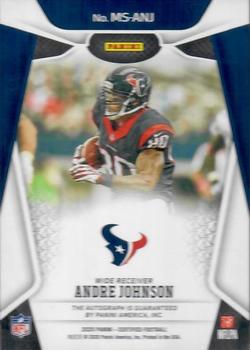 2020 Panini Certified - Mirror Signatures Blue #MS-ANJ Andre Johnson Back