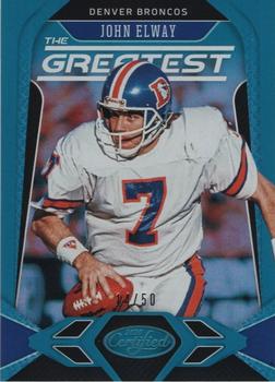2020 Panini Certified - The Greatest Mirror Teal #G-JE John Elway Front