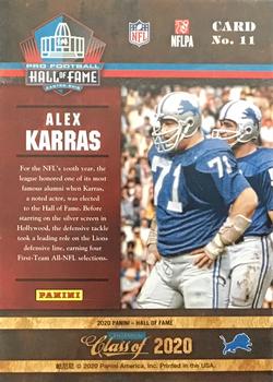 2020 Panini Pro Football Hall of Fame #11 Alex Karras Back