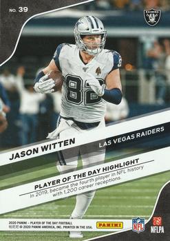 2020 Panini Player of the Day #39 Jason Witten Back