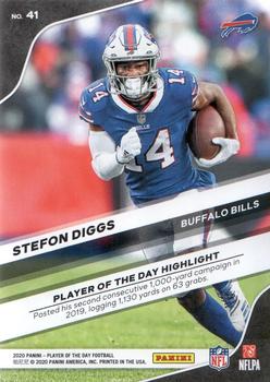 2020 Panini Player of the Day #41 Stefon Diggs Back