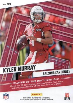 2020 Panini Player of the Day #83 Kyler Murray Back