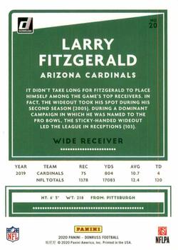 2020 Donruss - Press Proof Red #20 Larry Fitzgerald Back