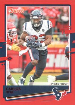 2020 Donruss - Press Proof Red #114 Carlos Hyde Front