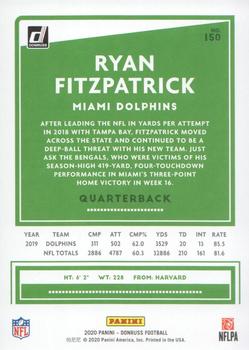 2020 Donruss - Press Proof Red #150 Ryan Fitzpatrick Back