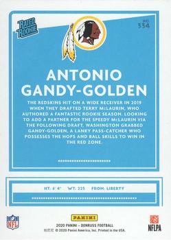 2020 Donruss - Press Proof Red #334 Antonio Gandy-Golden Back