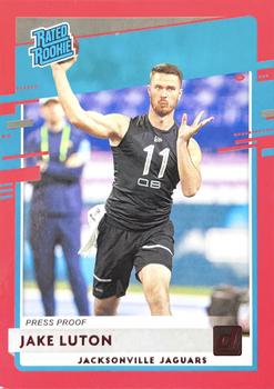 2020 Donruss - Press Proof Red #344 Jake Luton Front