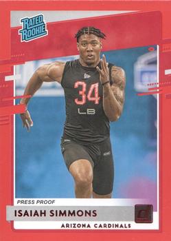 2020 Donruss - Press Proof Red #349 Isaiah Simmons Front
