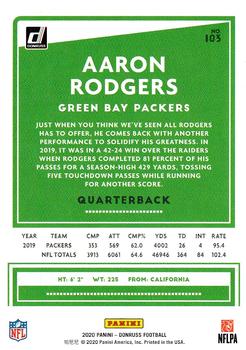 2020 Donruss - Press Proof Silver #103 Aaron Rodgers Back