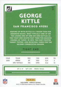 2020 Donruss - Season Stat Line #11 George Kittle Back