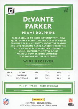 2020 Donruss - Season Stat Line #151 DeVante Parker Back