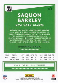 2020 Donruss - Season Stat Line #184 Saquon Barkley Back
