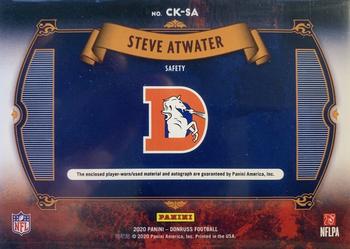 2020 Donruss - Canton Kings Autographs #CK-SA Steve Atwater Back