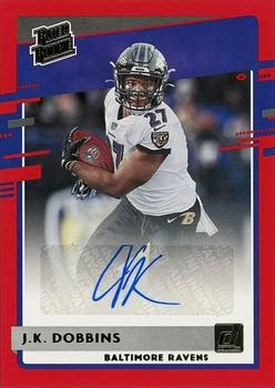 2020 Donruss - Rated Rookies Autographs Red #311 J.K. Dobbins Front