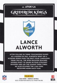 2020 Donruss - All-Time Gridiron Kings #ATGK-LA Lance Alworth Back