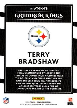2020 Donruss - All-Time Gridiron Kings #ATGK-TB Terry Bradshaw Back