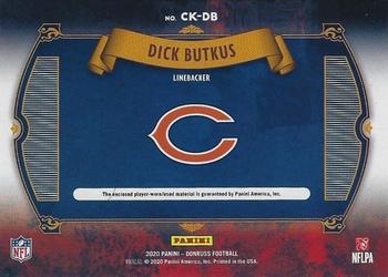 2020 Donruss - Canton Kings #CK-DB Dick Butkus Back