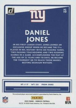 2020 Donruss - Donruss Threads #10 Daniel Jones Back