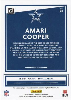 2020 Donruss - Donruss Threads #28 Amari Cooper Back